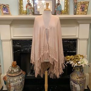 NWOT Marc New York blush pink vegan suede shawl